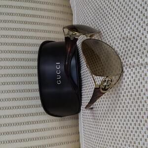 GUCCI GG LOGO LIGHT BROWN SUNGLASSES